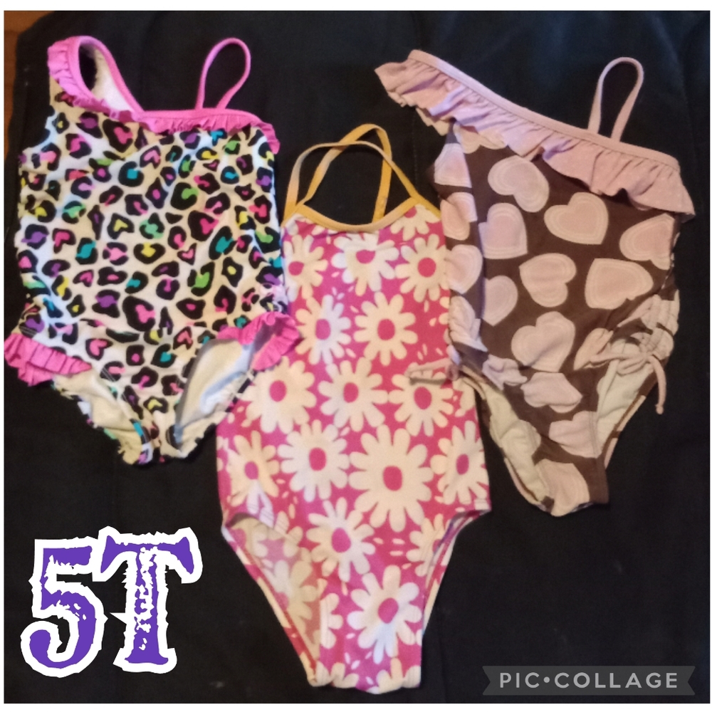 Set of 3 girls 5T swimsuits
